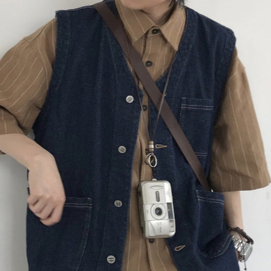 KyotoCraft Retro Denim Vest