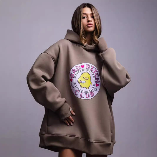 Playful Duck Print Unisex Hoodie