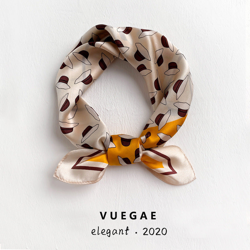 Spring Fashion Printed Thin Silk Scarf