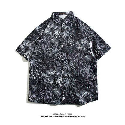 Fashionable Hawaiian Ice Silk Inch Shirt Man