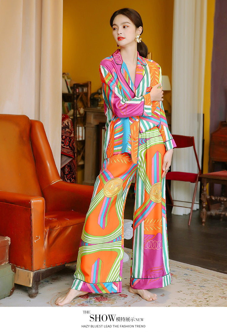 Silk Autumn And Winter Ice Silk Suit Homewear