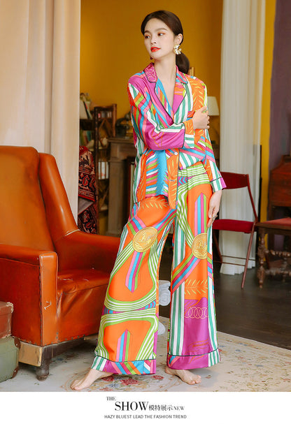 Silk Autumn And Winter Ice Silk Suit Homewear