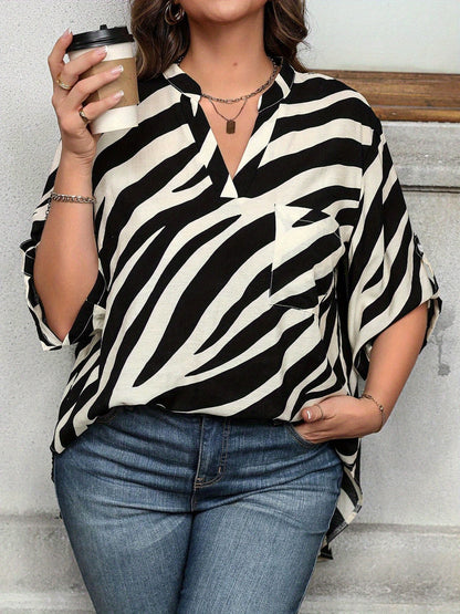 Strivana Curve Asymmetric Blouse