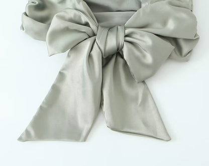 Women's Silk Satin Texture Backless Small Top