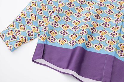 Geometric-print Silk-satin Shirt Set