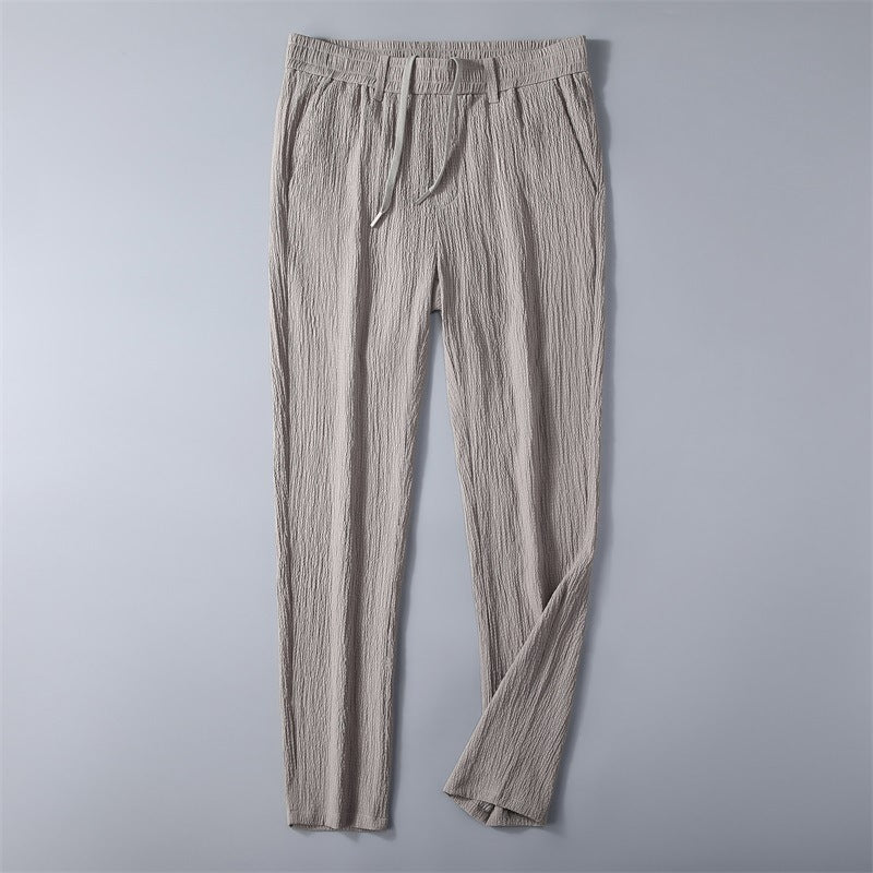 Stretch Waffle Ice Silk Ice Silk Casual Pants