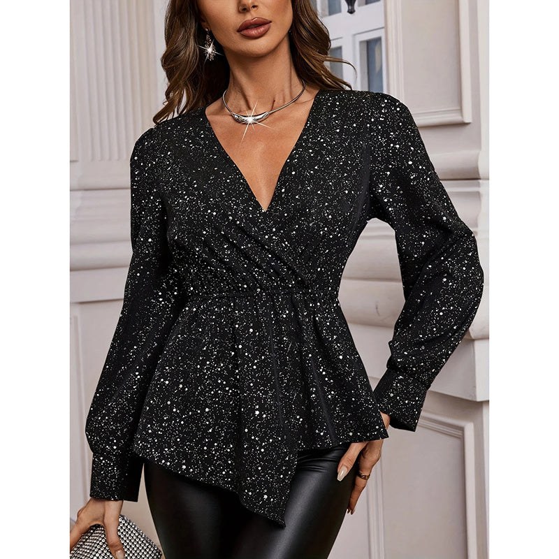 LustraGleam Asymmetrical Party Top