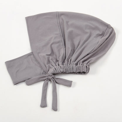 Milk Silk Elastic Sleeve Neck Solid Color Base Small Hat