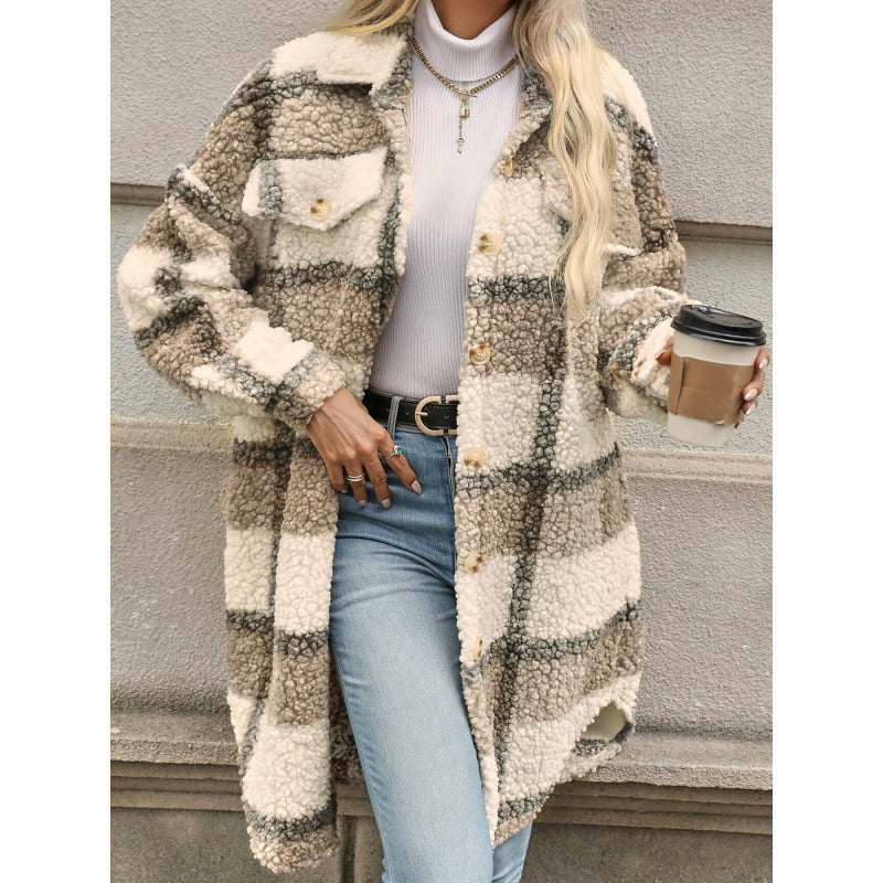 ModaBlock Plaid Padded Jacket