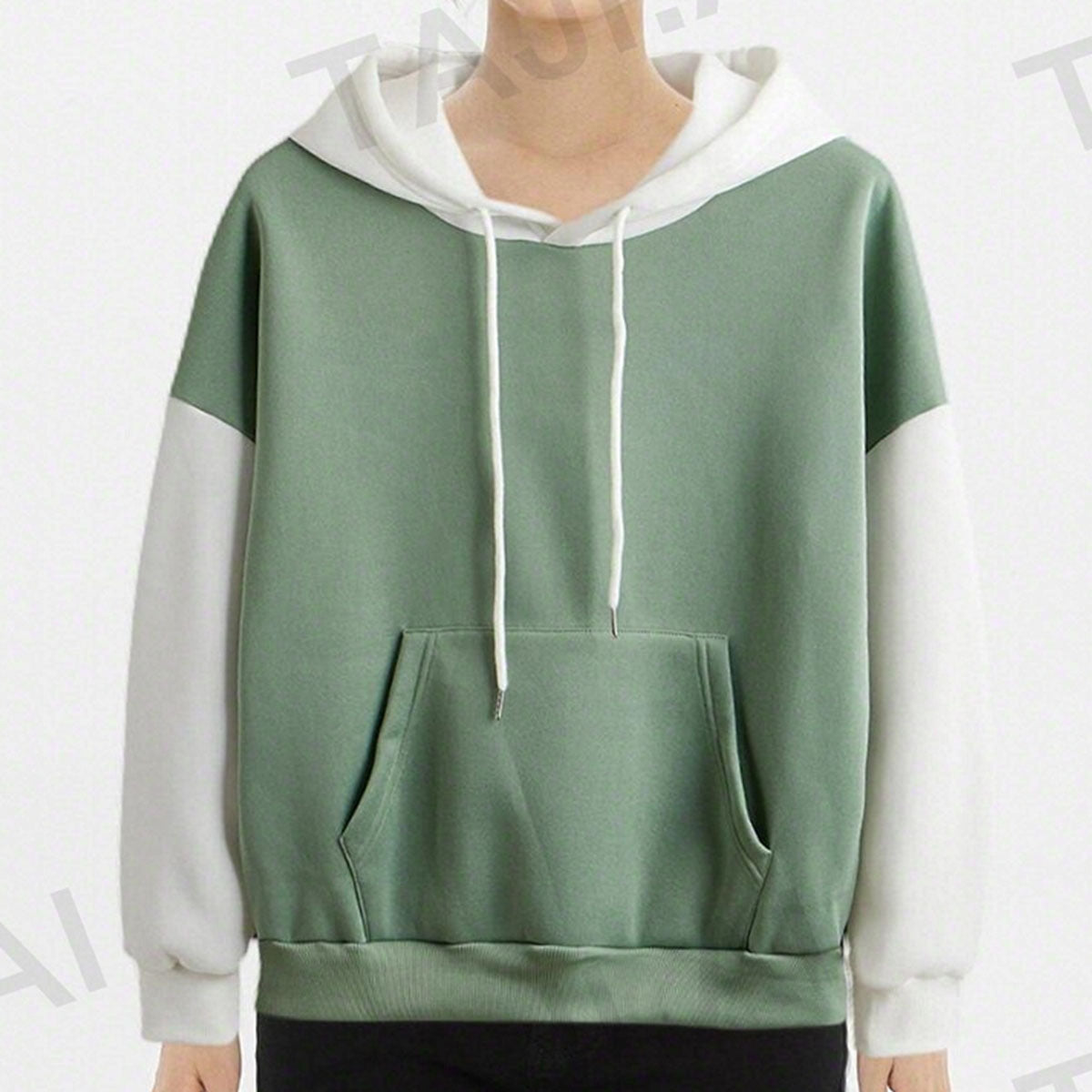 SpringEase Patchwork Hoodie Coat