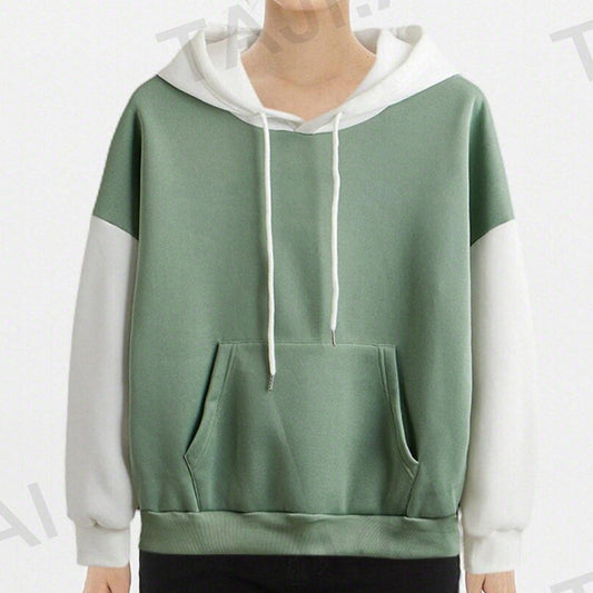 SpringEase Patchwork Hoodie Coat