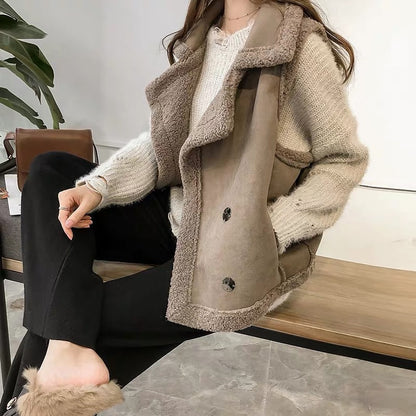 Velura™ Suede Vest Cardigan