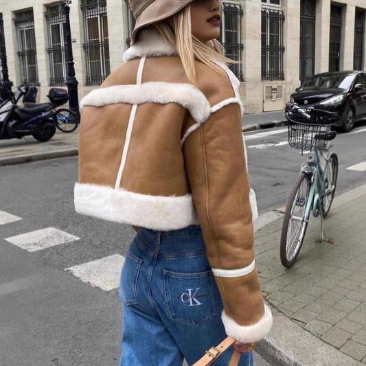 ChicPlush Polo Collar Short Coat