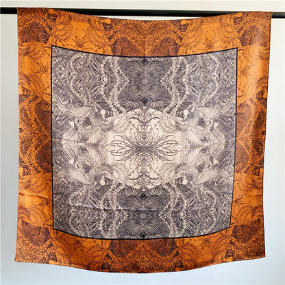 Silk Heavy Plain Crepe Satin Square Scarf