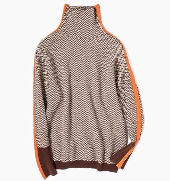 CozyLoom Plaid Jacquard Turtleneck