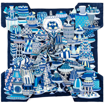 Women's Hand Rolled Printed Silk Scarf
