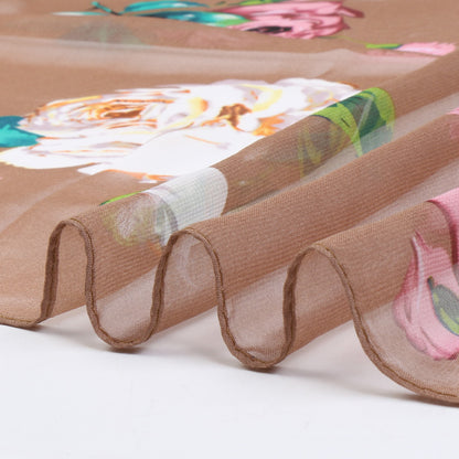 Summer Lotus  Pond Moonlight Thin Silk Scarf