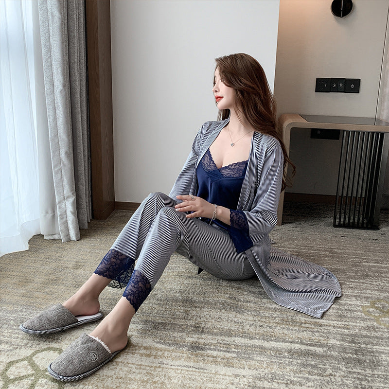 Women's Fashion Sexy Ice Silk Pajamas