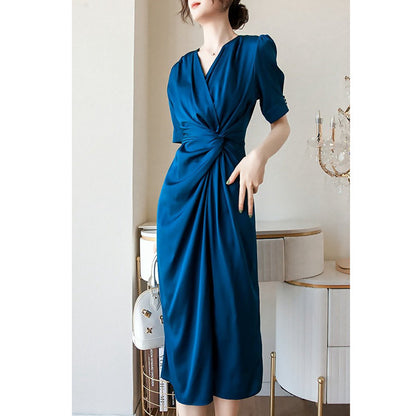 Azure Luxe Split Dress