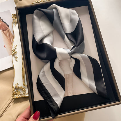 Silk Square Scarf Women's Neck Warmer Women's Hair Band