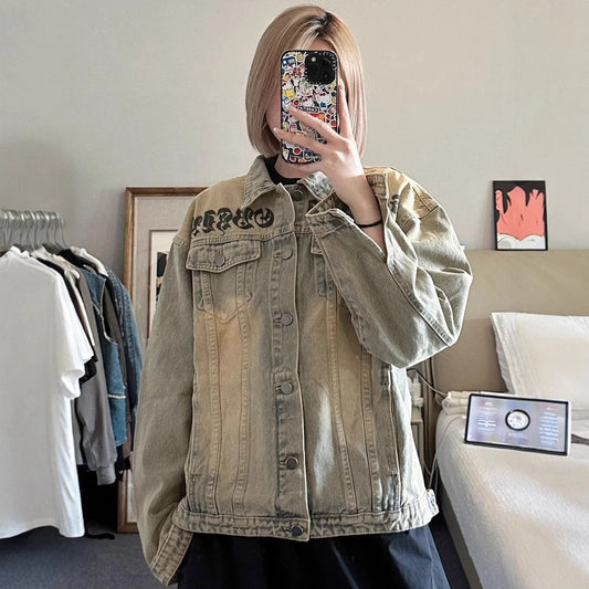 VintageEdge Lapel Denim Coat