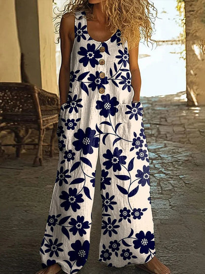 FloraVibe 3D Jumpsuit