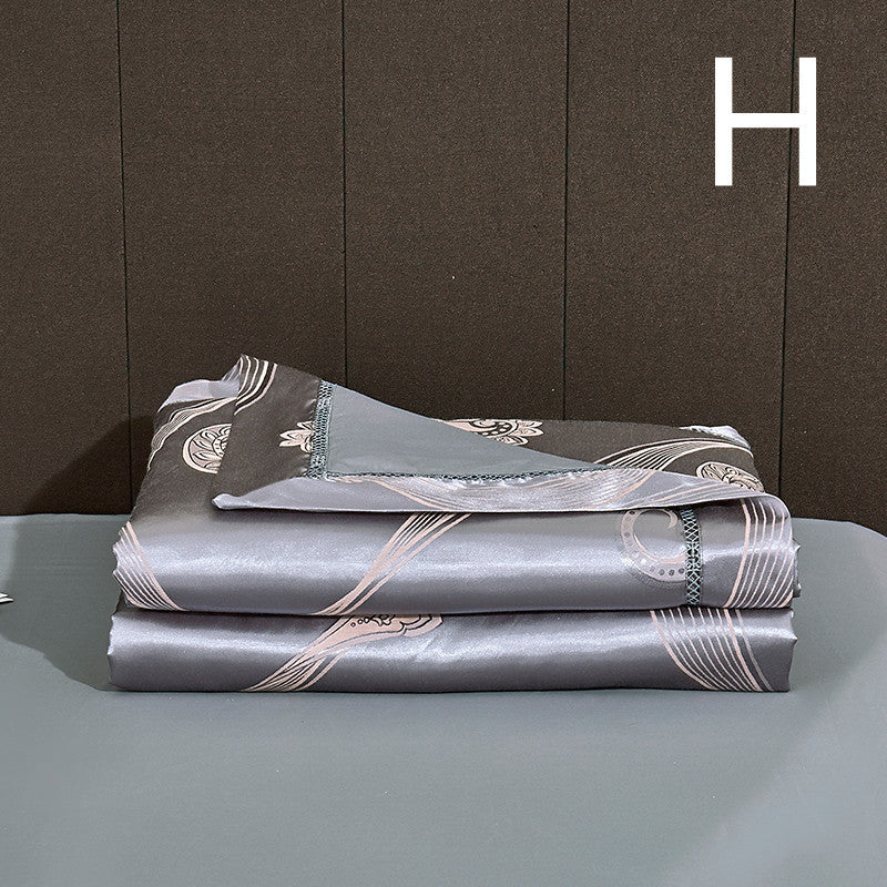 Silk Quilt And Ice Silk Air-conditioning Quilt Four-piece Cotton