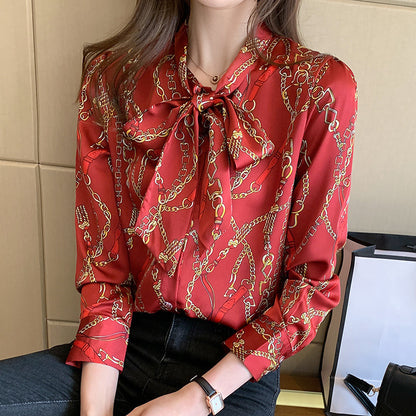 Silk Design Sense Western Style Shirt Bow Tie Tie Shirt