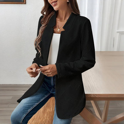 TexturaLuxe Notched Blazer
