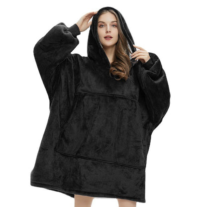 SnugHaven Fleece Nightgown Hoodie
