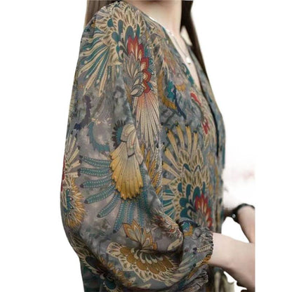 BloomEase Printed Shirt Coat