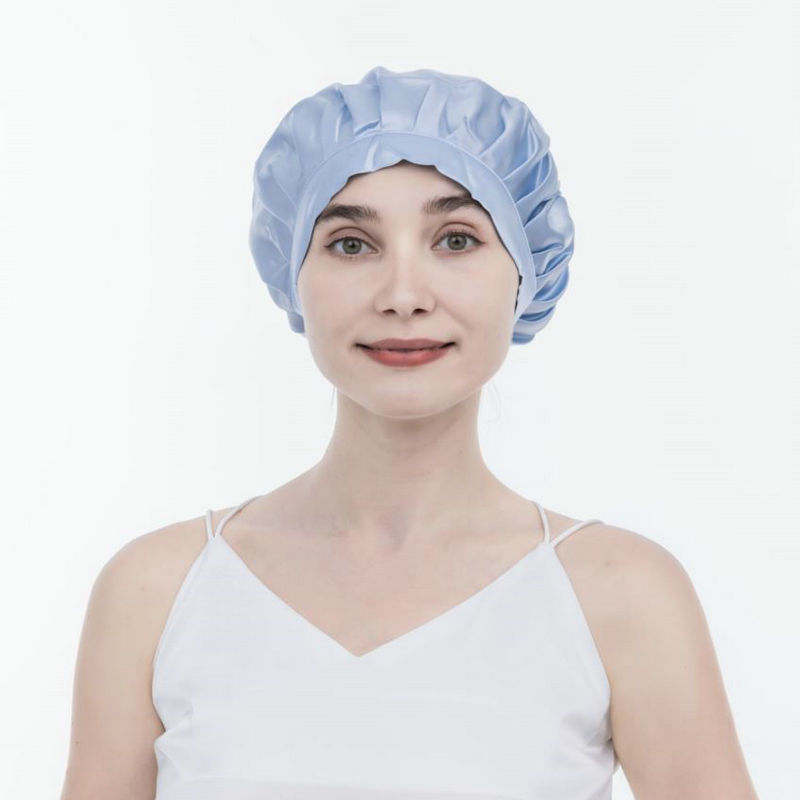 Women's Solid Color Hair Care Silk Nightcap