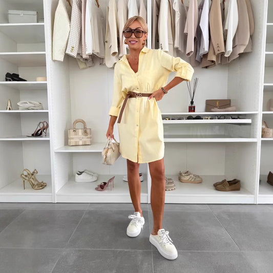 Belted Breeze Midi Dress