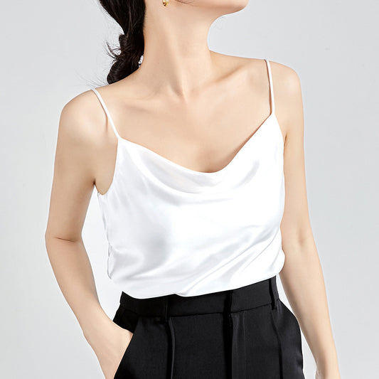 Suit Lined With  Silk Acetate Satin Suspender Vest