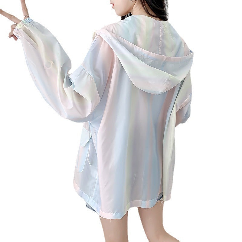 Ice Silk Gradient Color Japanese Sun Protection Jacket Female