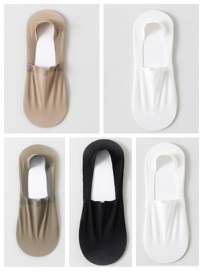 Ice Silk Boat Socks Men's Summer Thin