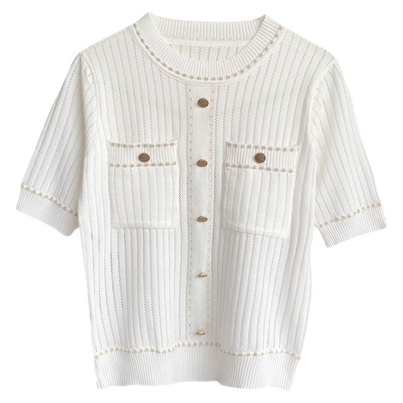 Ice Silk Round Neck Short Sleeve