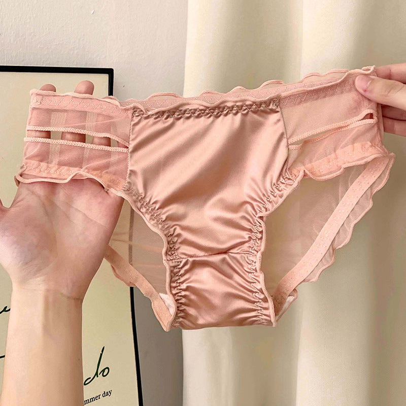 Glossy Ice Silk Breathable Comfortable Classic Panties