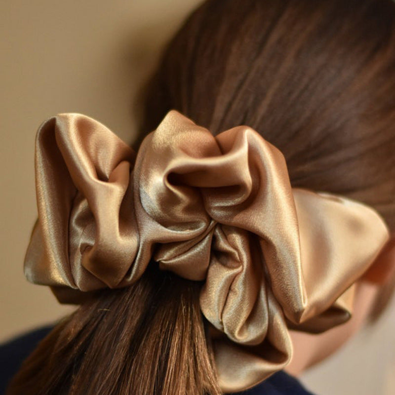 Simple Artificial Silk Hair Band Elastic Smooth