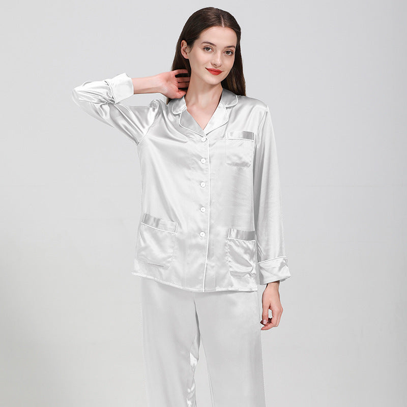 Women's 19 Momi Long Silk Pajamas Two-piece Suit