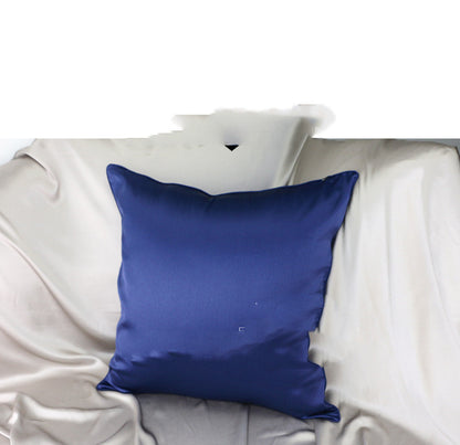 Silk Cushion For Leaning On  Living Room Pure Color Pillow Case