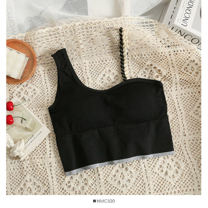 Summer Dress Bright Silk Beautiful Strap Chest Pad Wrap Chest Camisole