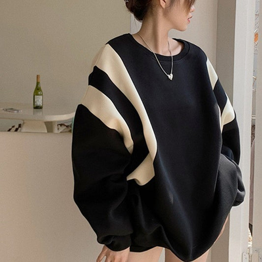 SeoulChic Contrast Stitch Sweater