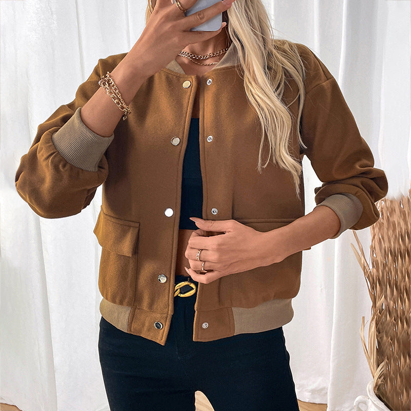 EleganceEase Half-Turtleneck Jacket