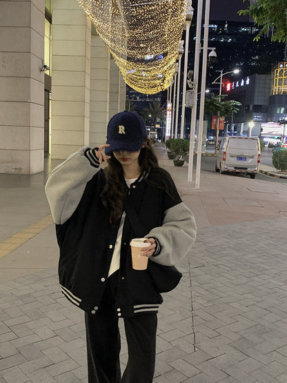 VelourVarsity Retro Jacket