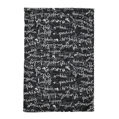 Letter Printing Small Silk Scarf Women's Chiffon