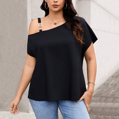 Sculpté One-Shoulder Button Top
