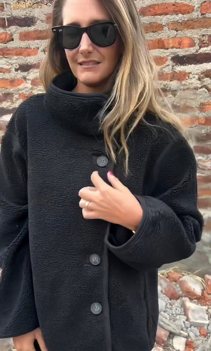 FrostLuxe Furry Lapel Coat