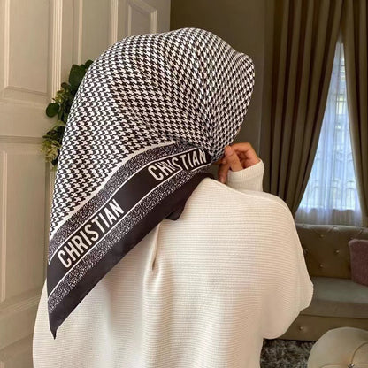 Silk Scarf 90cm Satin Malay Casual Scarf