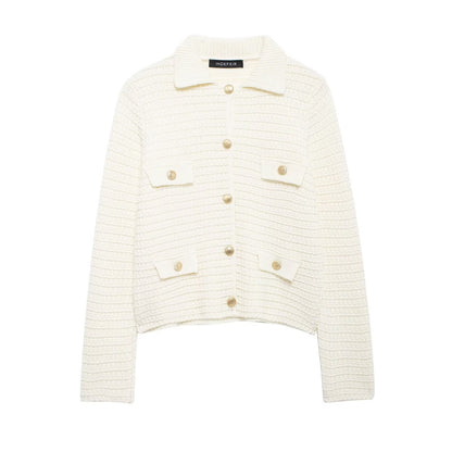 EuroChic Lapel Knit Cardigan